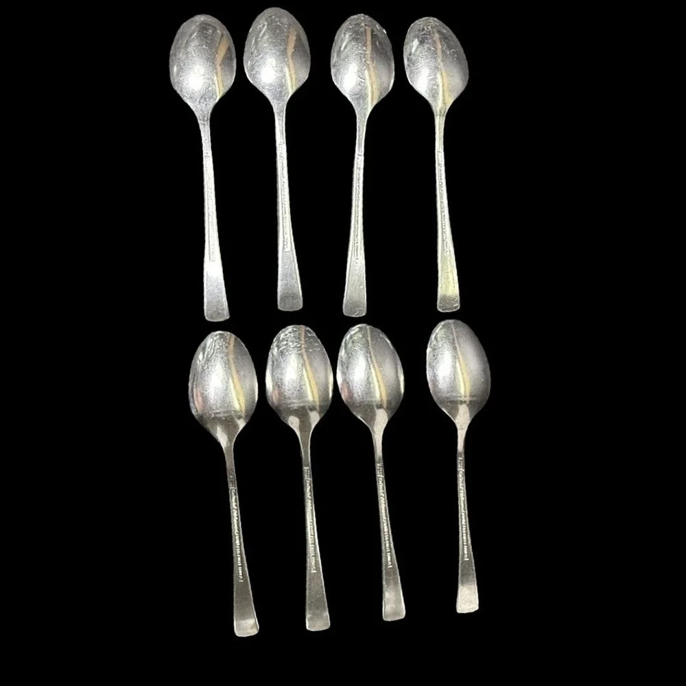 Ekco Eterna Colonial Richmond Flatware Teaspoons Lot Of 8